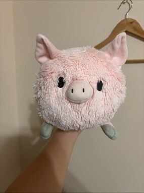 Plush Pink Pig Stuffed Animal - Soft Round Piglet